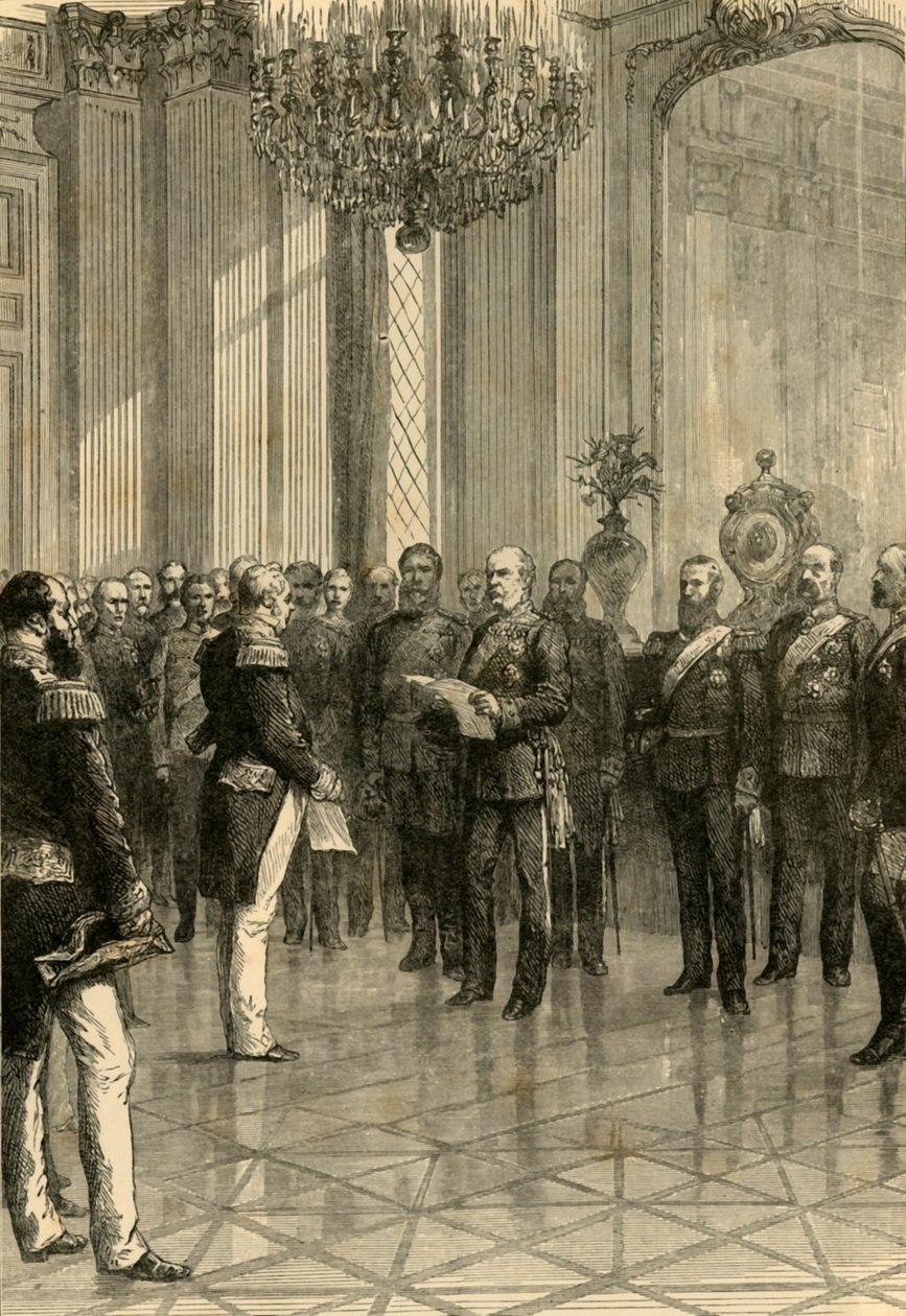 Versailles, 1871: Udråbelse af kong Vilhelm til kejser af Tyskland, 1890. af Unbekannt