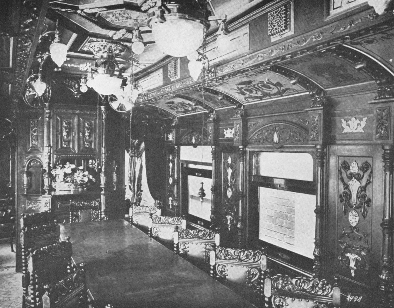 Vestibule spisevogn på Rio-Sao Paulo Night Express fra Central Railway i Brasilien, 1914 af Unbekannt