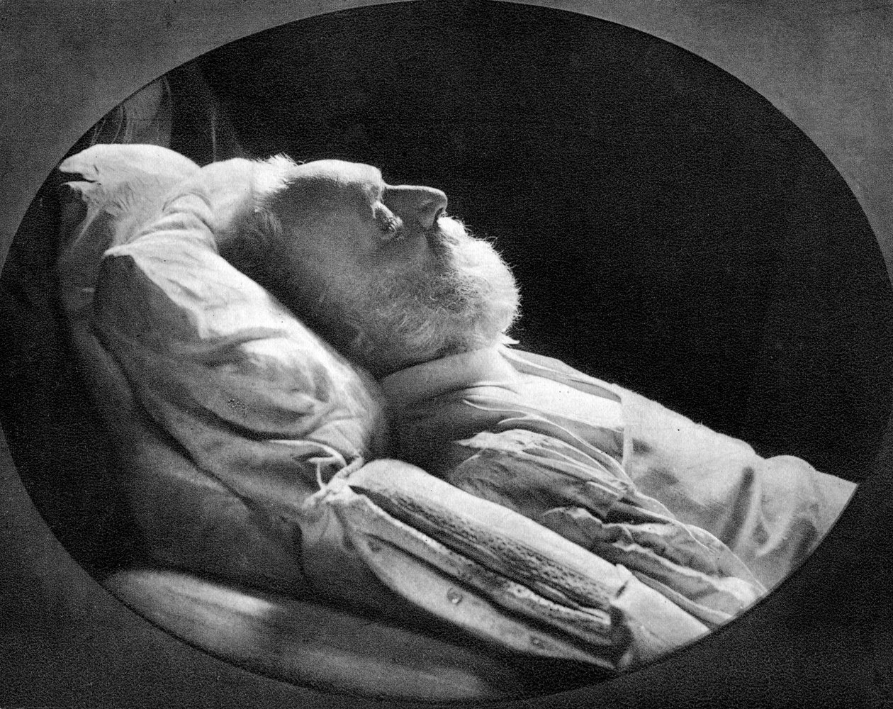 Victor Hugo, fransk forfatter, på sit dødsleje, 22. maj 1885 af Unbekannt
