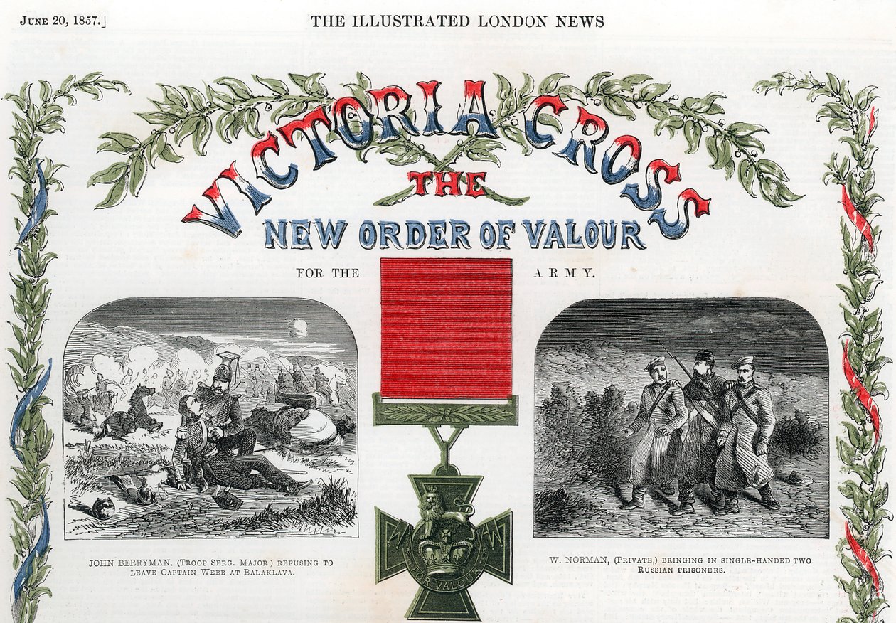 Victoria Cross, britisk pris for tapperhed, 1857 af Unbekannt