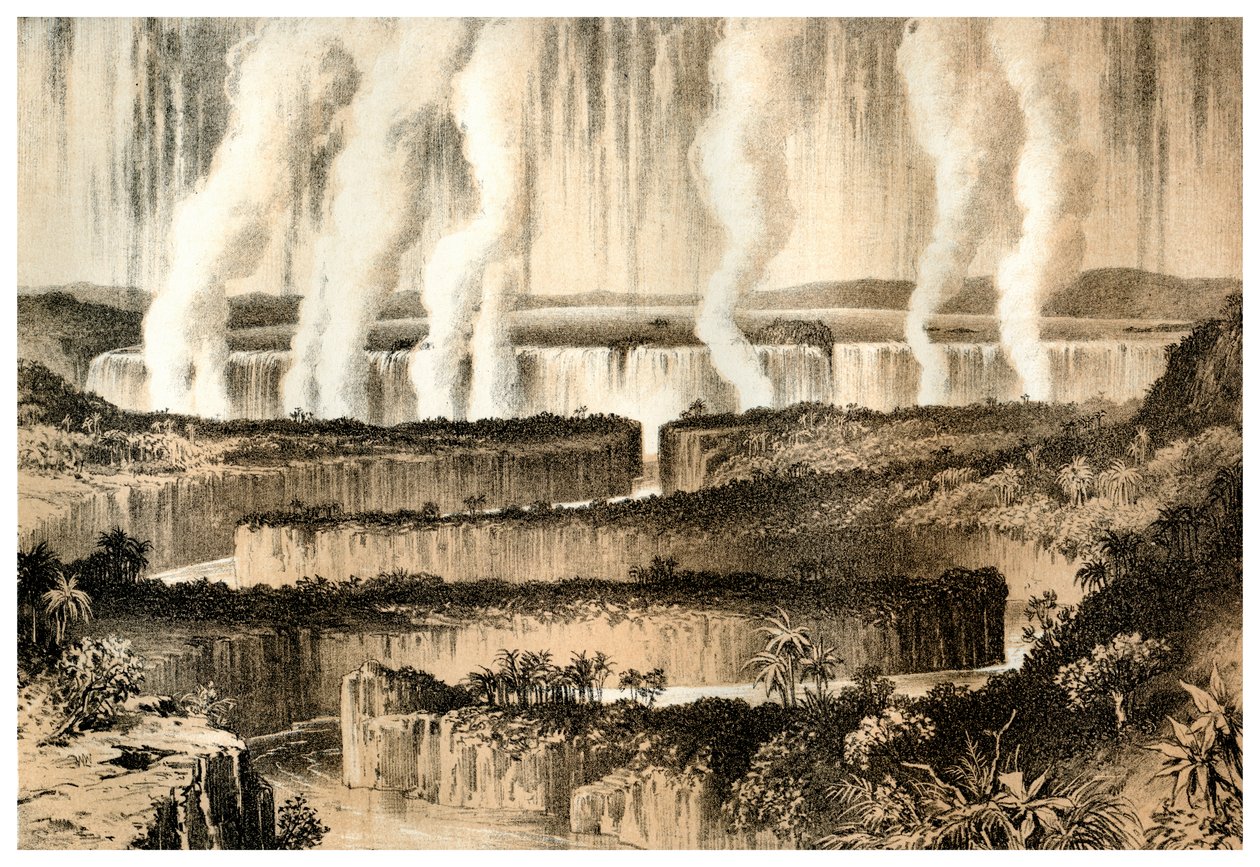 Victoria Falls of the Zambesi, 1883 af Unbekannt