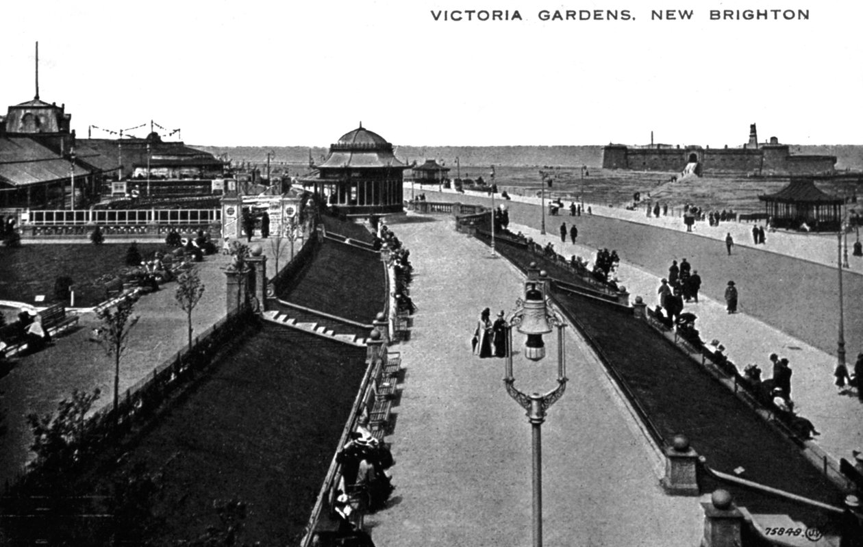 Victoria Gardens, New Brighton, Lancashire, begyndelsen af det 20. århundrede af Unbekannt