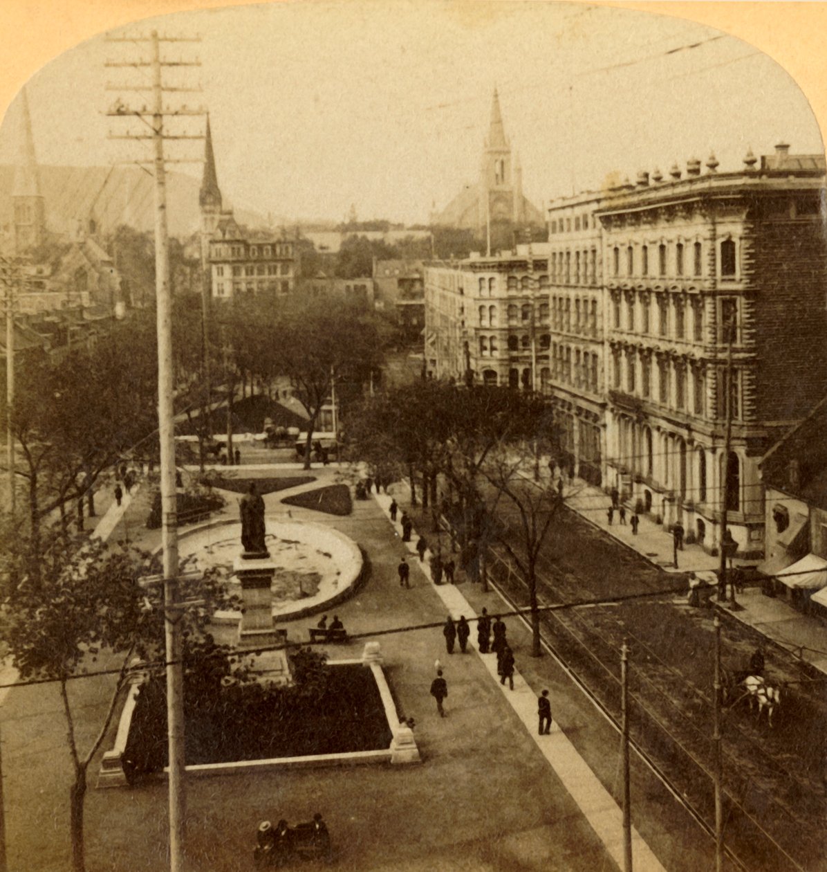 Victoria Square, Montreal, Canada, 1904. af Unbekannt