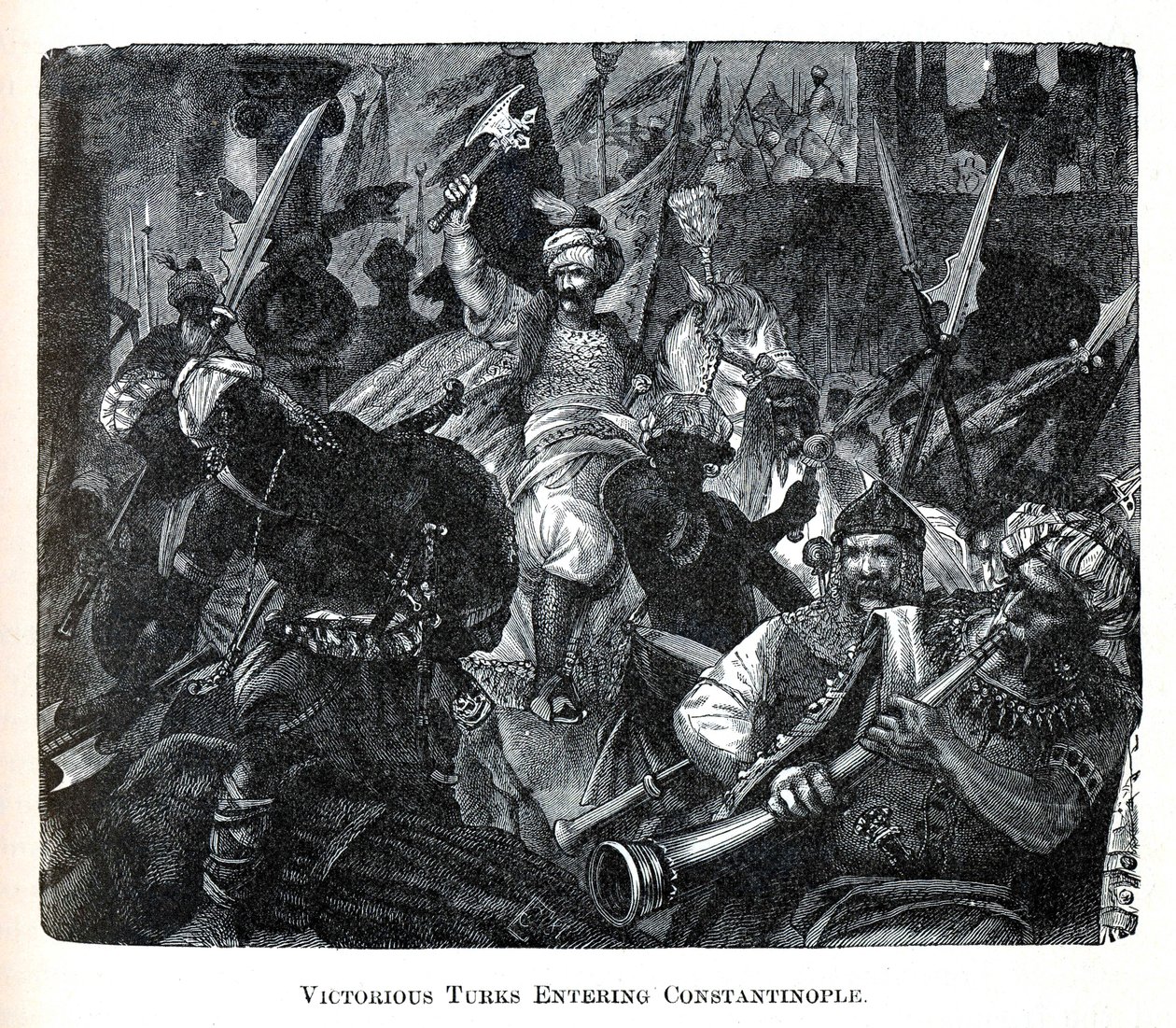 Sejrrige tyrkere på vej ind i Konstantinopel, 1882 af Unbekannt