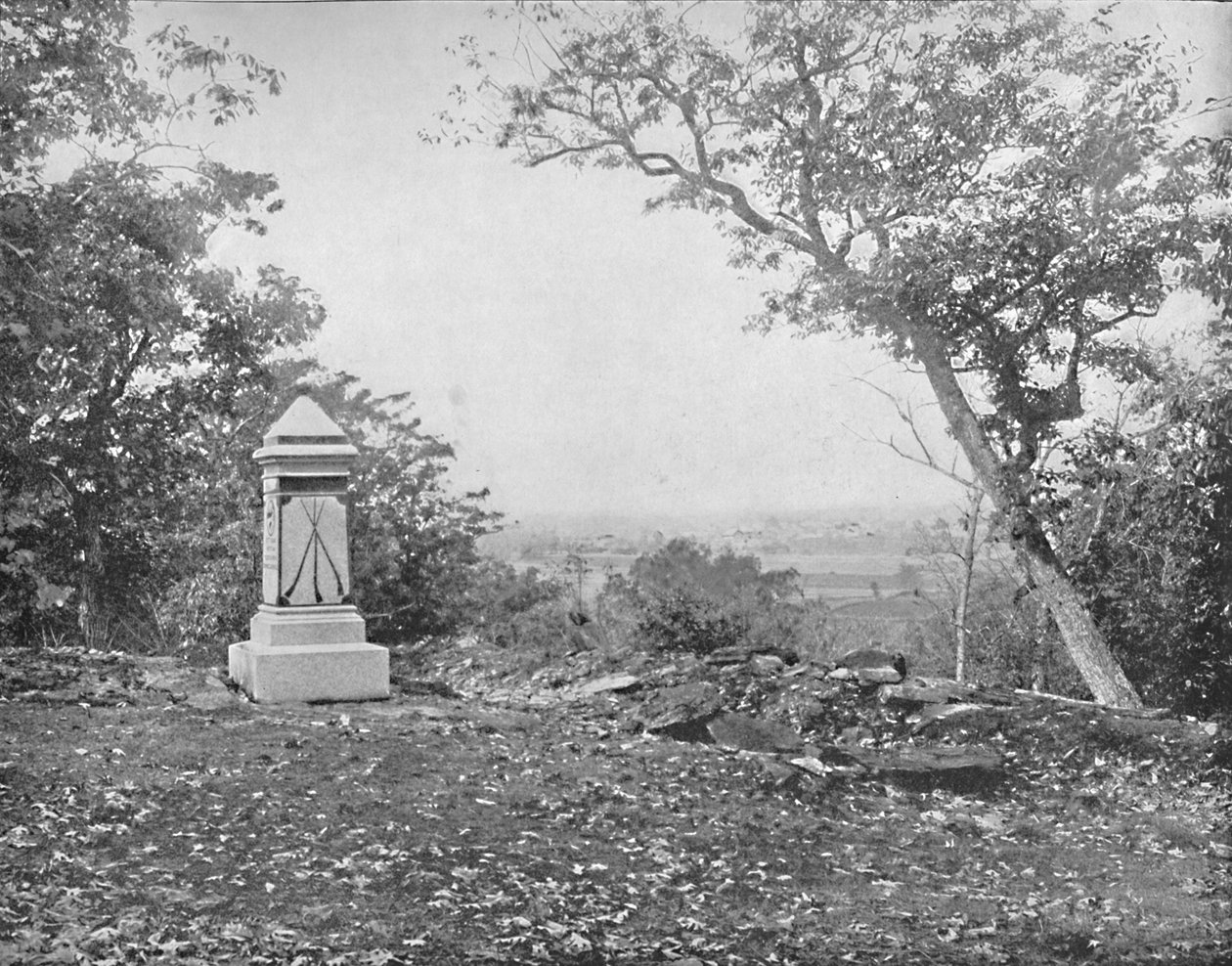 Udsigt fra Culps Hill, Gettysburg, Pennsylvania, c1897. af Unbekannt