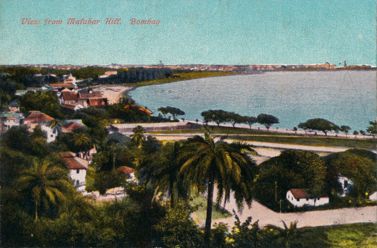 Udsigt fra Malabar Hill, Bombay, c1920 af Unbekannt