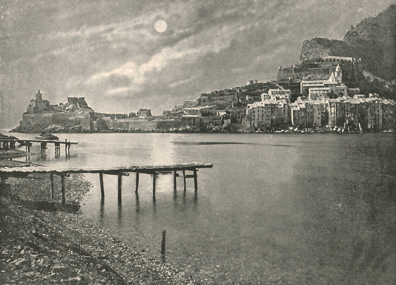 Udsigt fra bugten, La Spezia, Italien, 1895. af Unbekannt