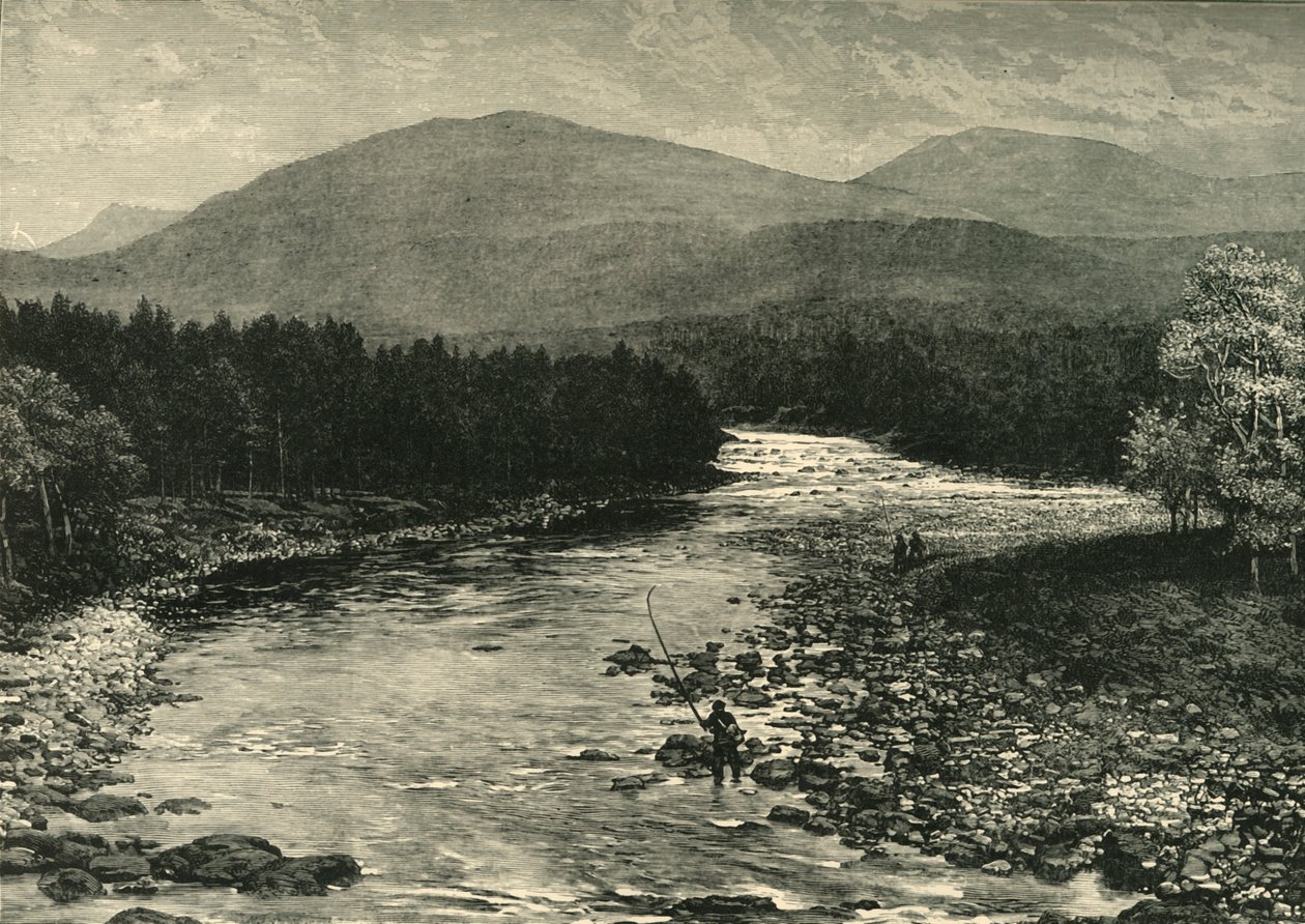 Udsigt fra den gamle bro, Invercauld, Braemar, 1898. af Unbekannt