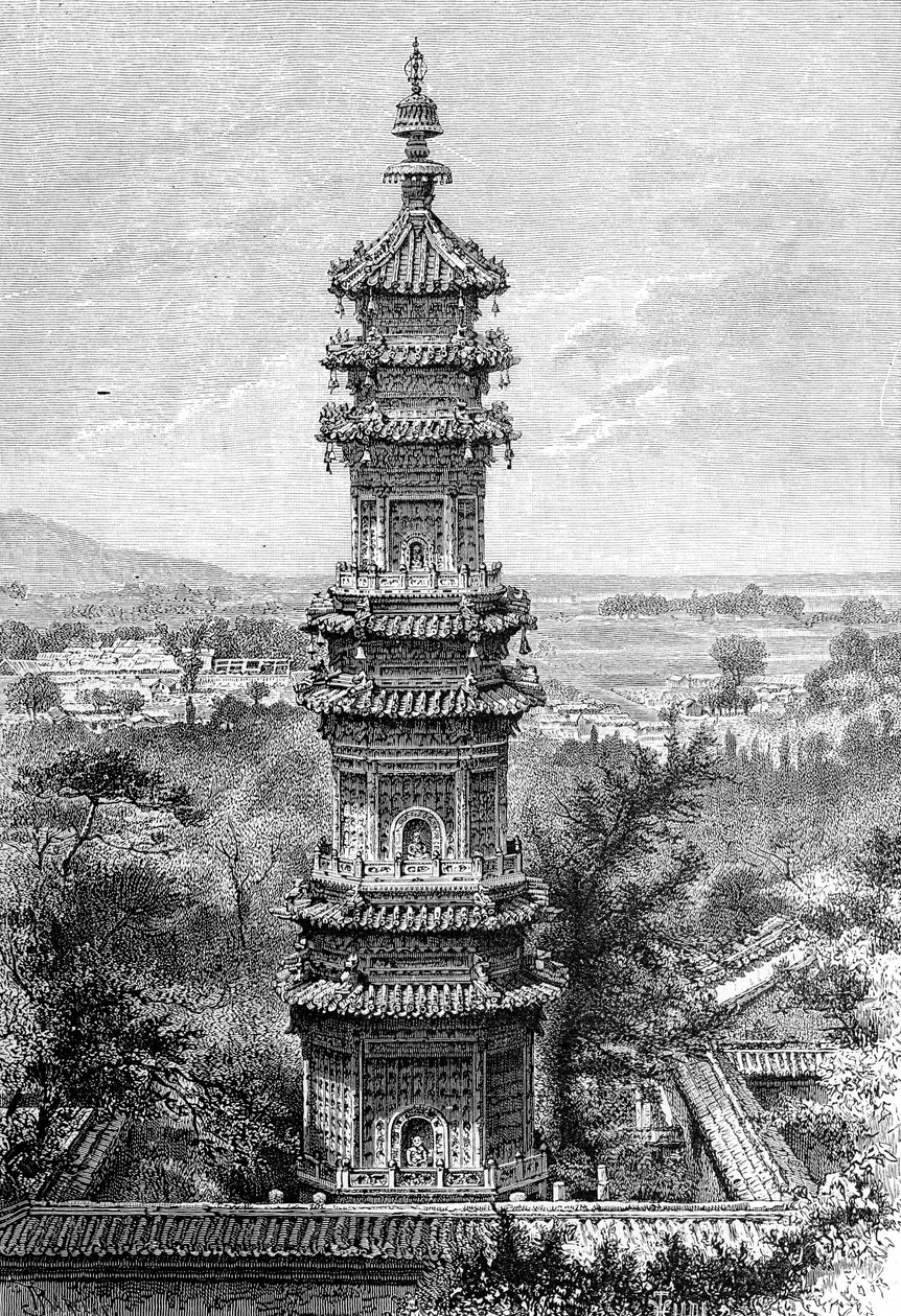 Udsigt fra sommerpaladset, Peking, c1890 af Unbekannt