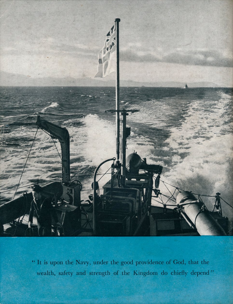 Udsigt fra agterstavnen af et britisk krigsskib, c1940 1943 af Unbekannt