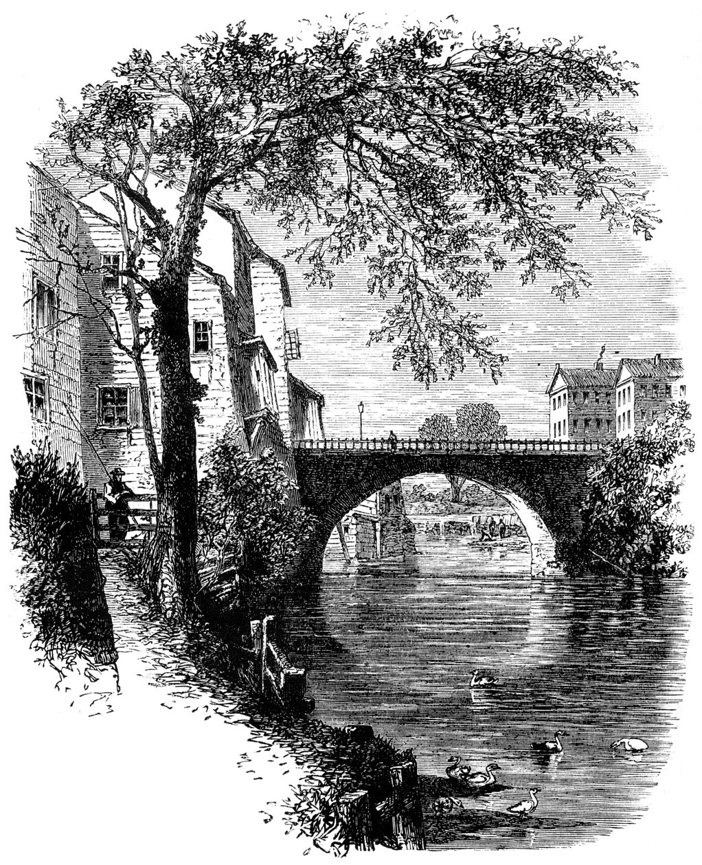 Udsigt i Hartford, Connecticut, c1600-tallet c1880 af Unbekannt