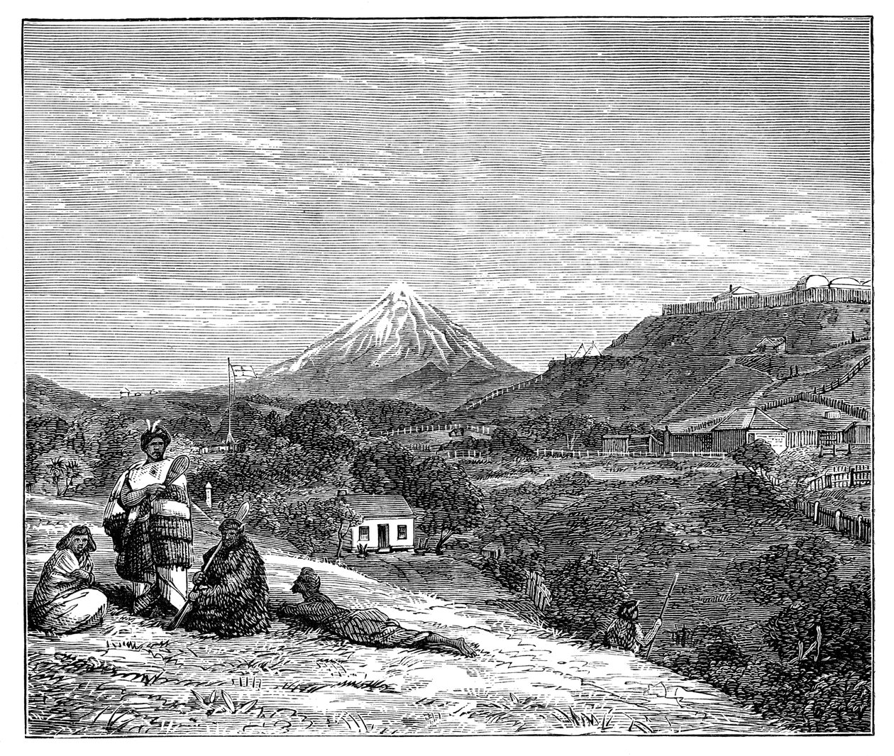 Udsigt i New Zealand, 1900 af Unbekannt
