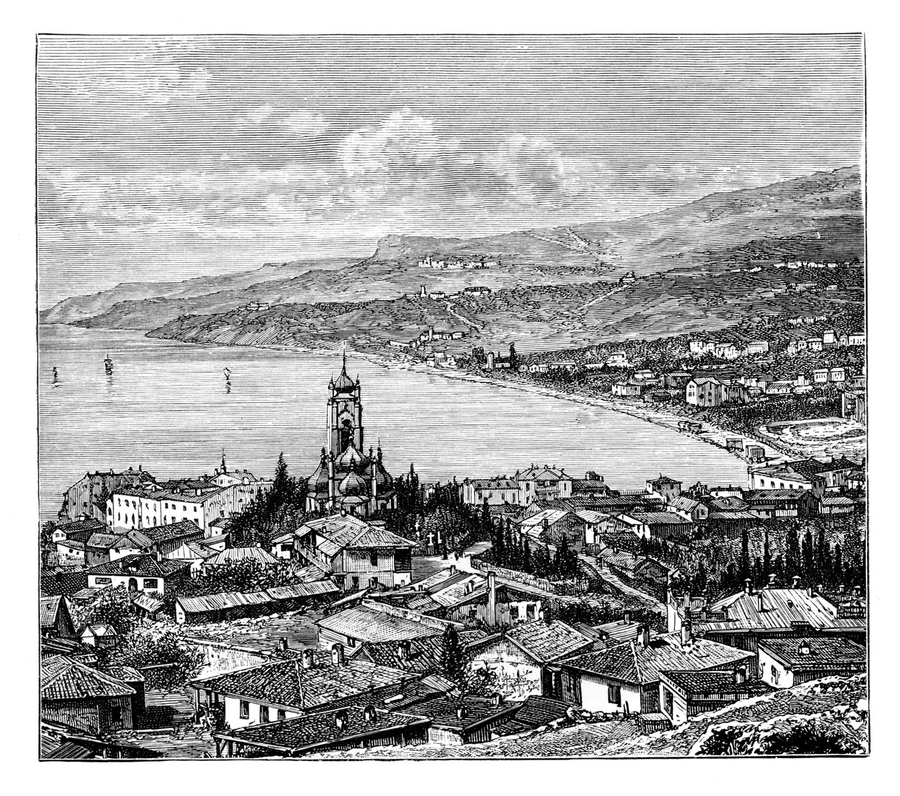 Udsigt på Krim: Yalta, c1888 af Unbekannt