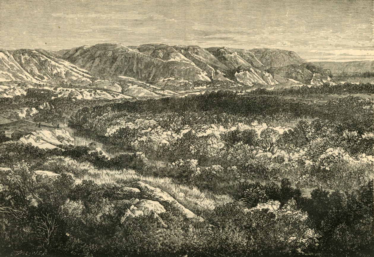Udsigt i Jordandalen, 1890. af Unbekannt