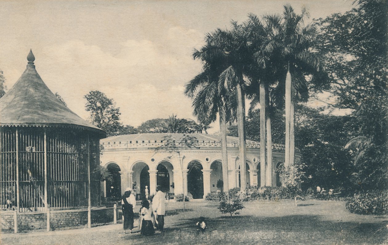 Udsigt i Zoological Gardens, Calcutta, c1910. af Unbekannt