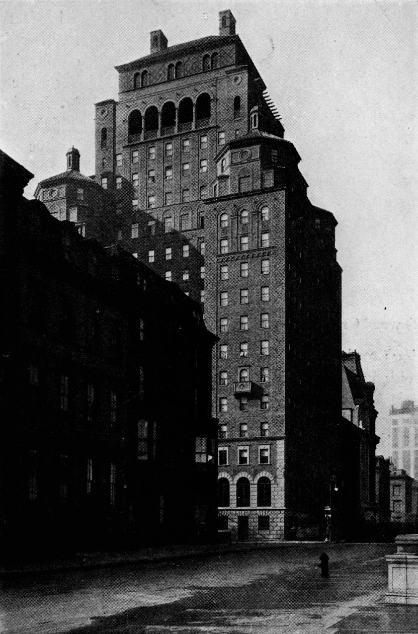 Udsigt mod syd på Madison Avenue i Fraternity Clubs Building, New York City, 1924 af Unbekannt