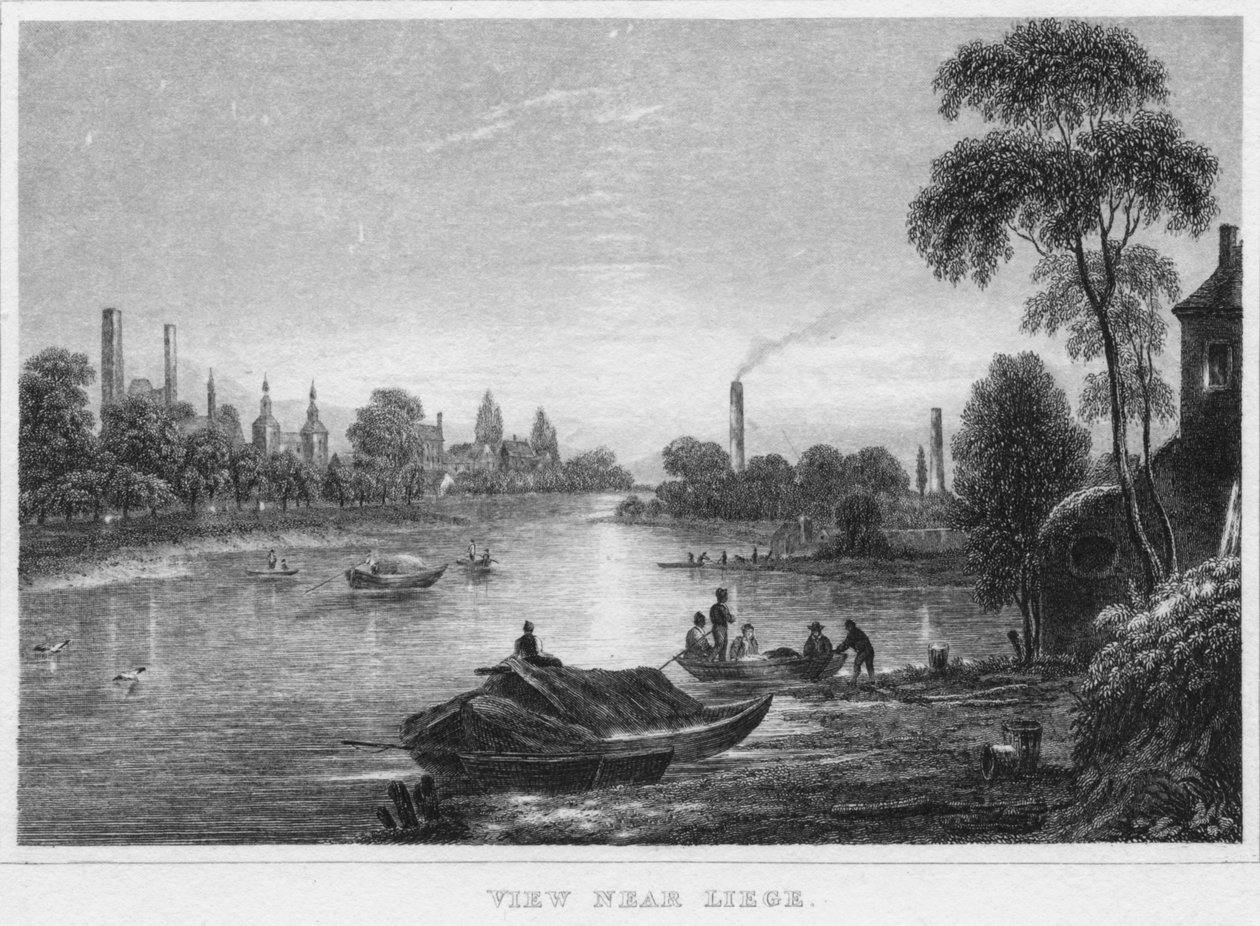 Udsigt nær Liège, 1850 af Unbekannt