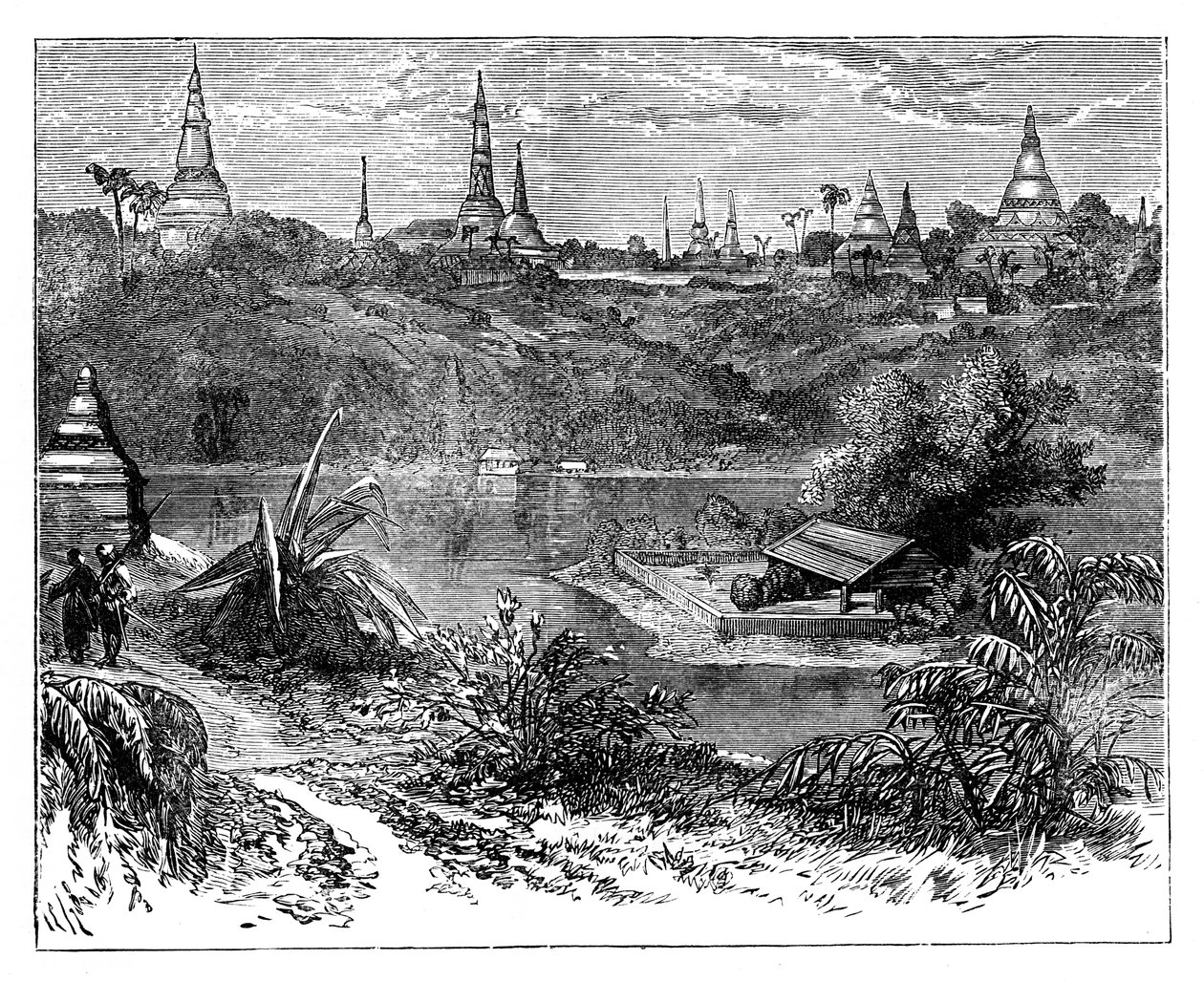 Udsigt nær Rangoon, Burma, c1888 af Unbekannt