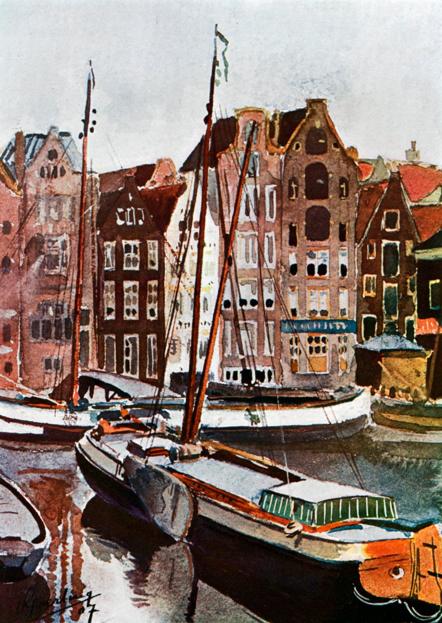 Udsigt over Amsterdam, 1907 1911-1912 af Unbekannt