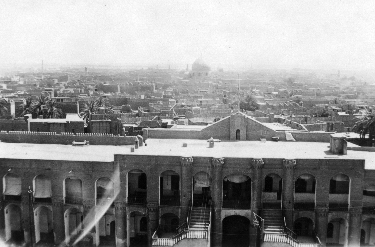 Udsigt over Bagdad fra et bloktårn, 31. britiske generelle hospital, Mesopotamien, WWI, 1918 af Unbekannt