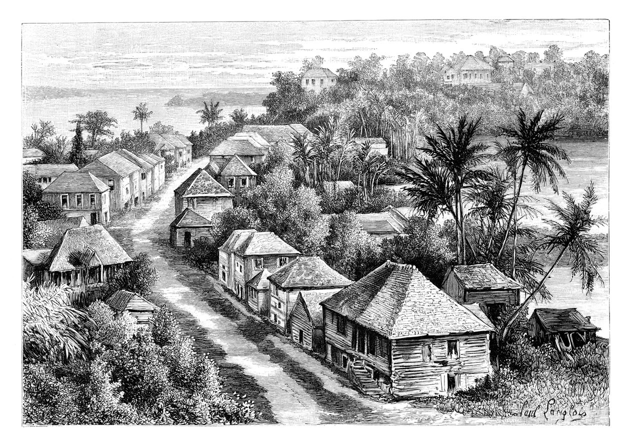 Udsigt over Basse-Terre, Guadeloupe, c1890 af Unbekannt