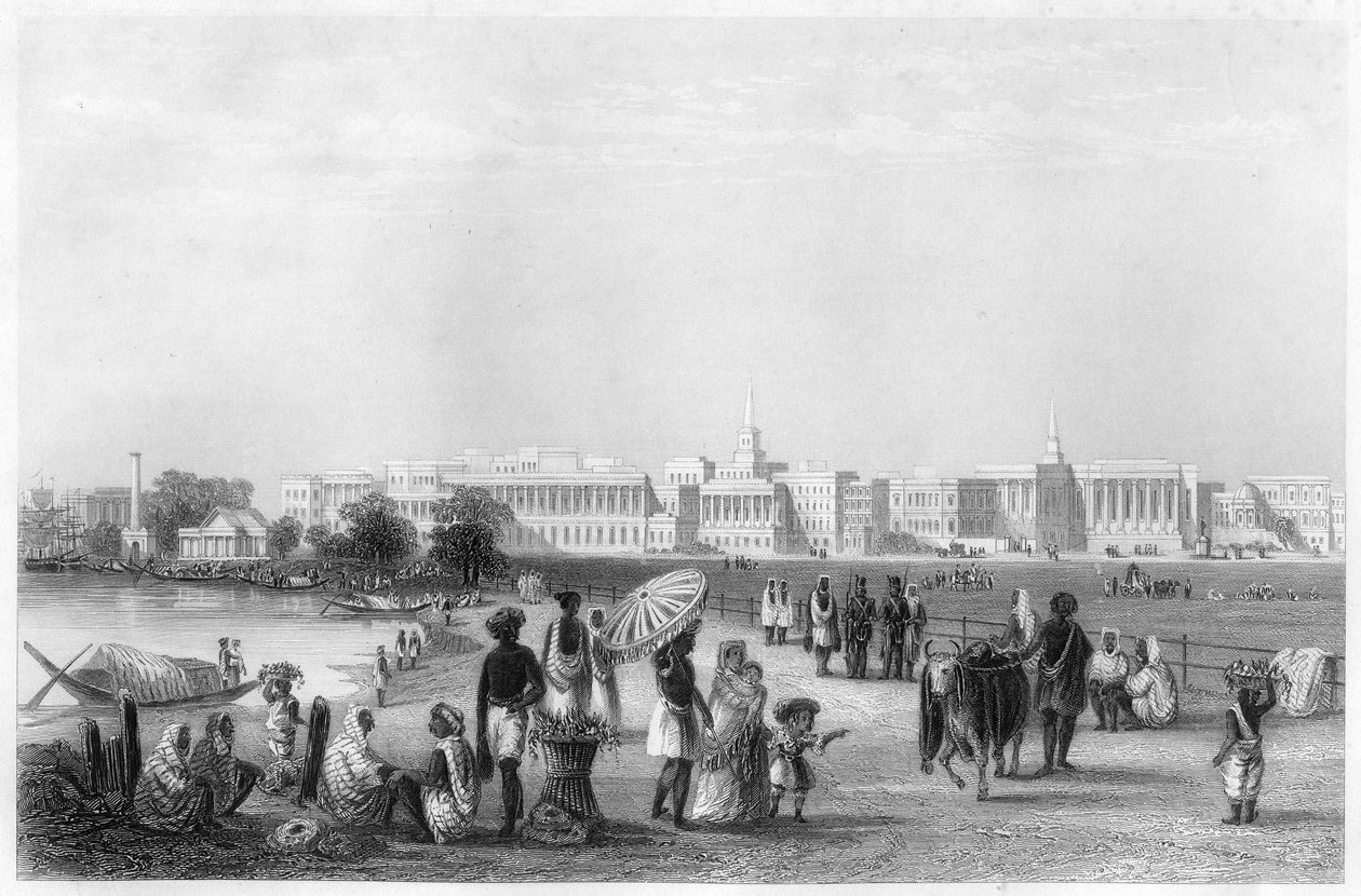 Udsigt over Calcutta fra Esplanade, c1860 af Unbekannt