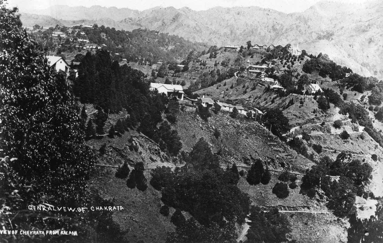 Udsigt over Chakrata fra Kalana, Indien, 1917 af Unbekannt