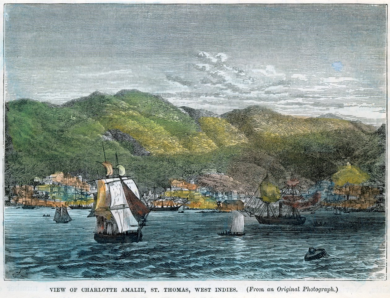 Udsigt over Charlotte Amalie, St. Thomas, Vestindien, c1880 af Unbekannt