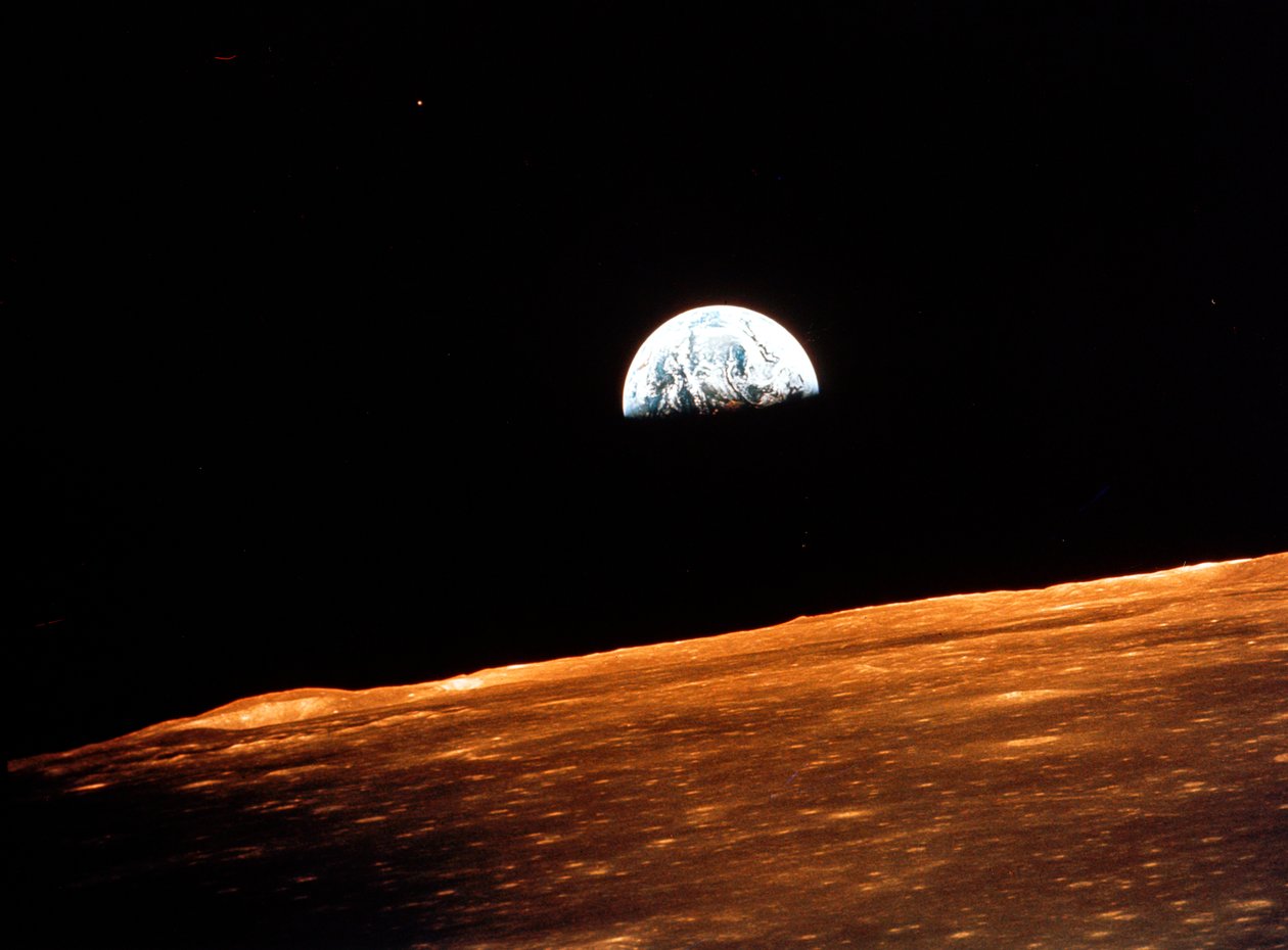 Udsigt over Jorden fra Apollo 10 i kredsløb om Månen, 1969 af Unbekannt