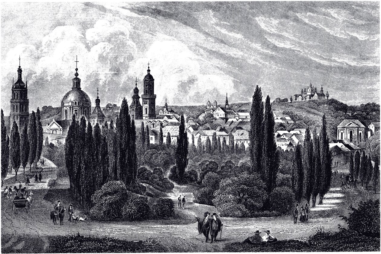 Udsigt over Lemberg, ca 1845 af Unbekannt