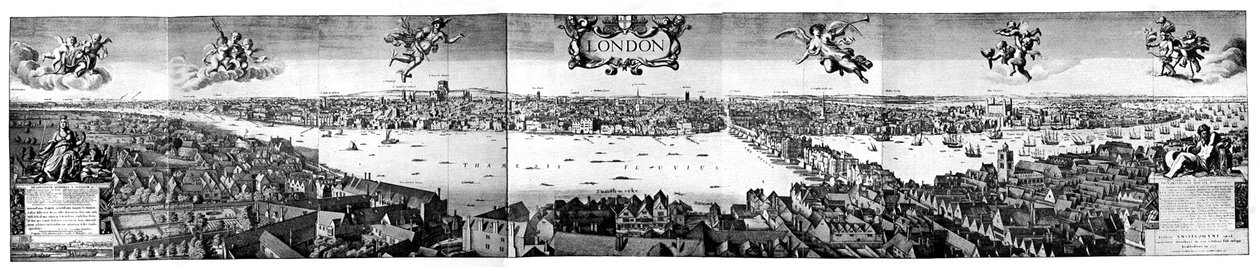 Udsigt over London, c1650, 1800-tallet af Unbekannt