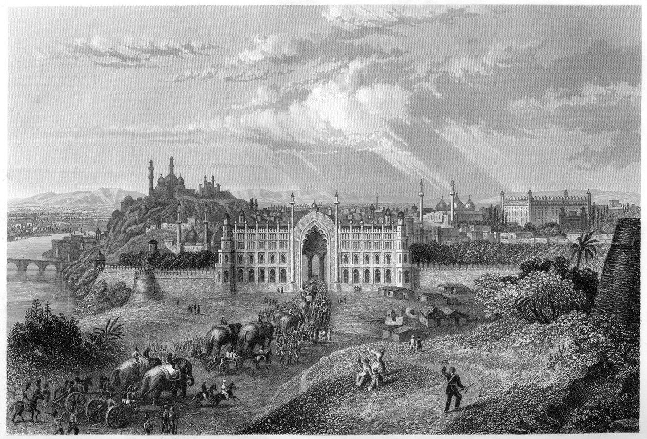 Udsigt over Lucknow, Indien, c1860 af Unbekannt