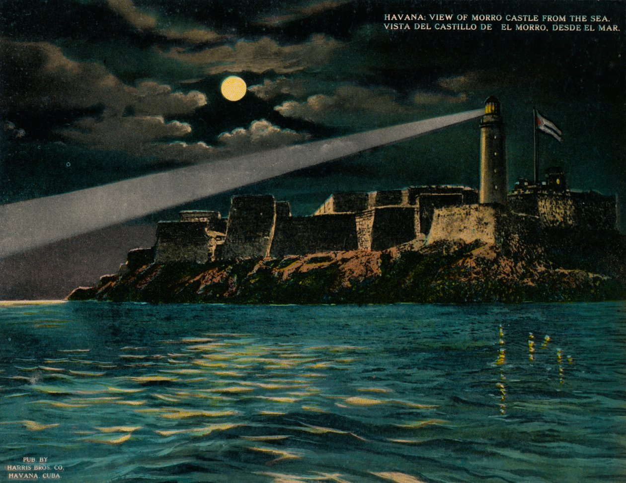Udsigt over Morro Castle fra havet, Havana, Cuba, c1920 af Unbekannt