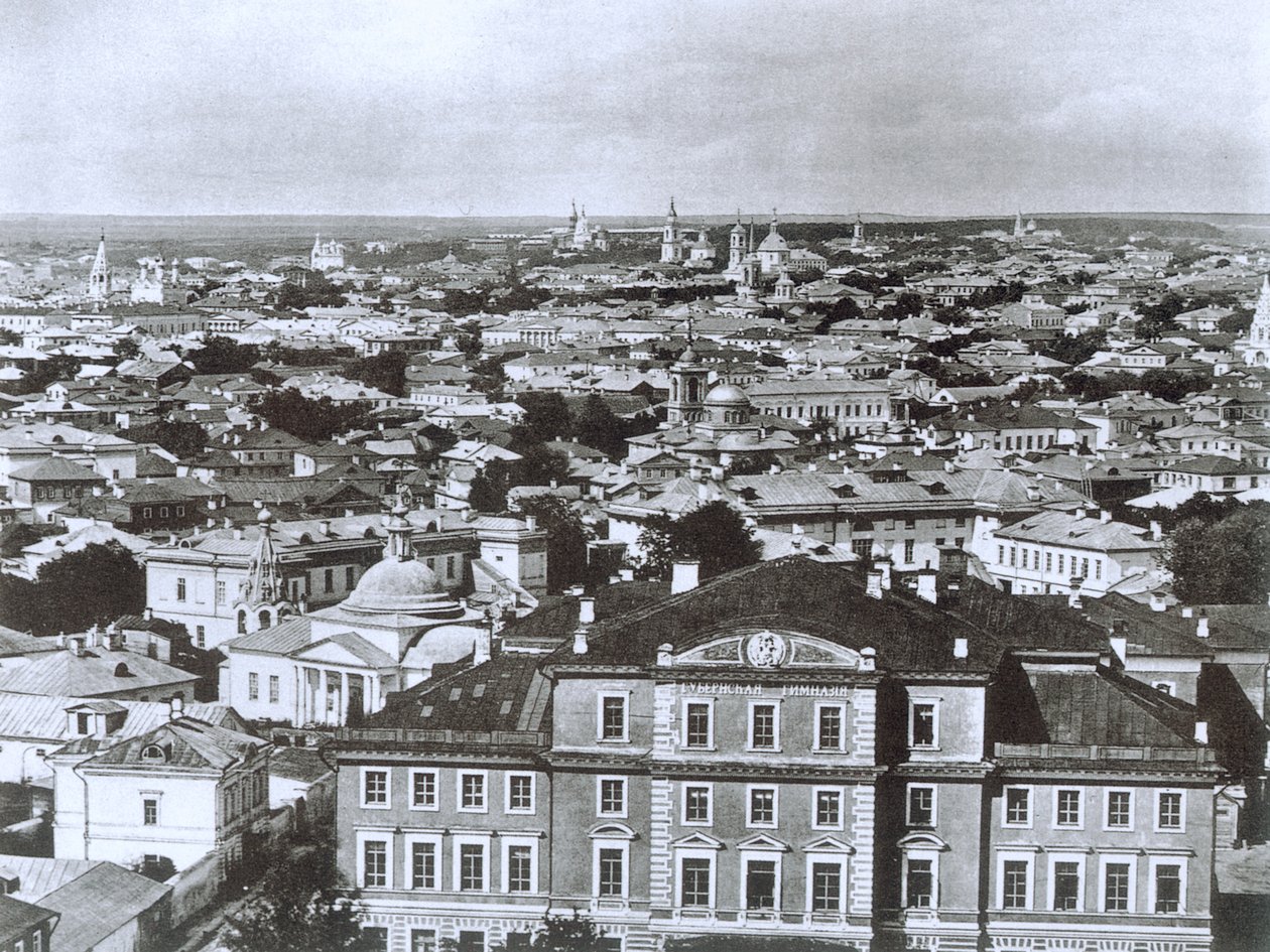 Udsigt over Moskva fra Ivan den Store Klokketårn, Rusland, 1884 af Unbekannt