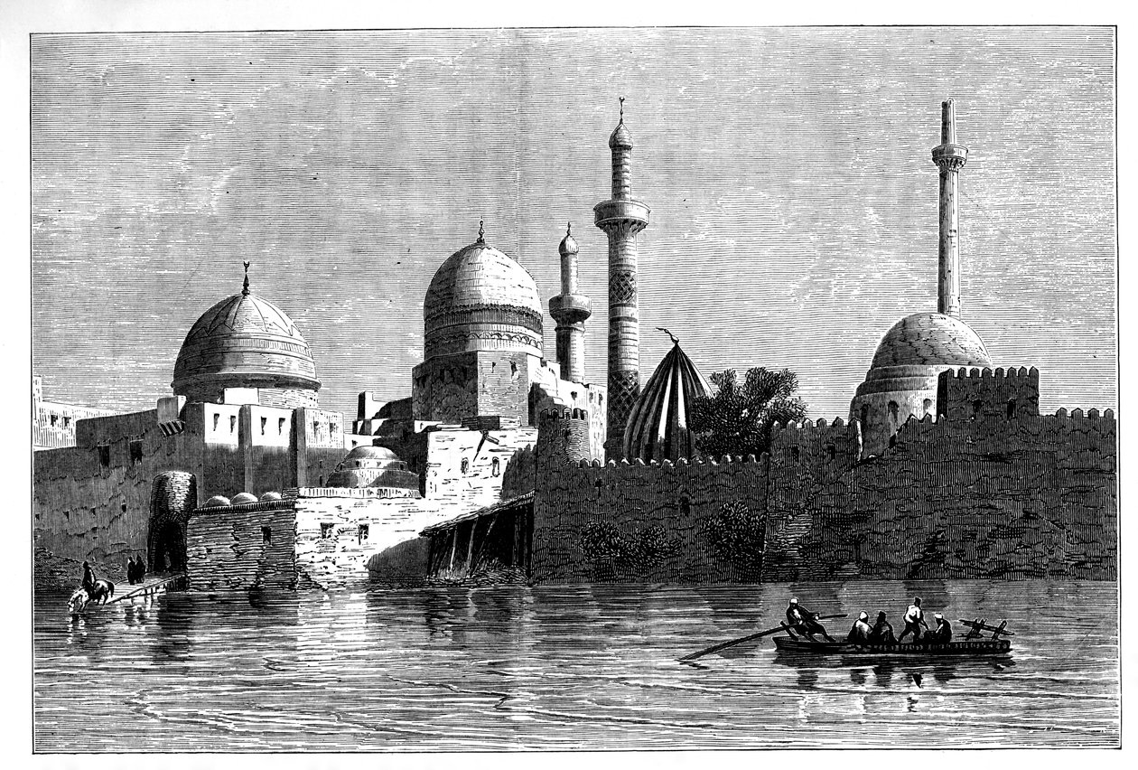 Udsigt over Mosul fra floden Tigris, Irak, c1890 af Unbekannt