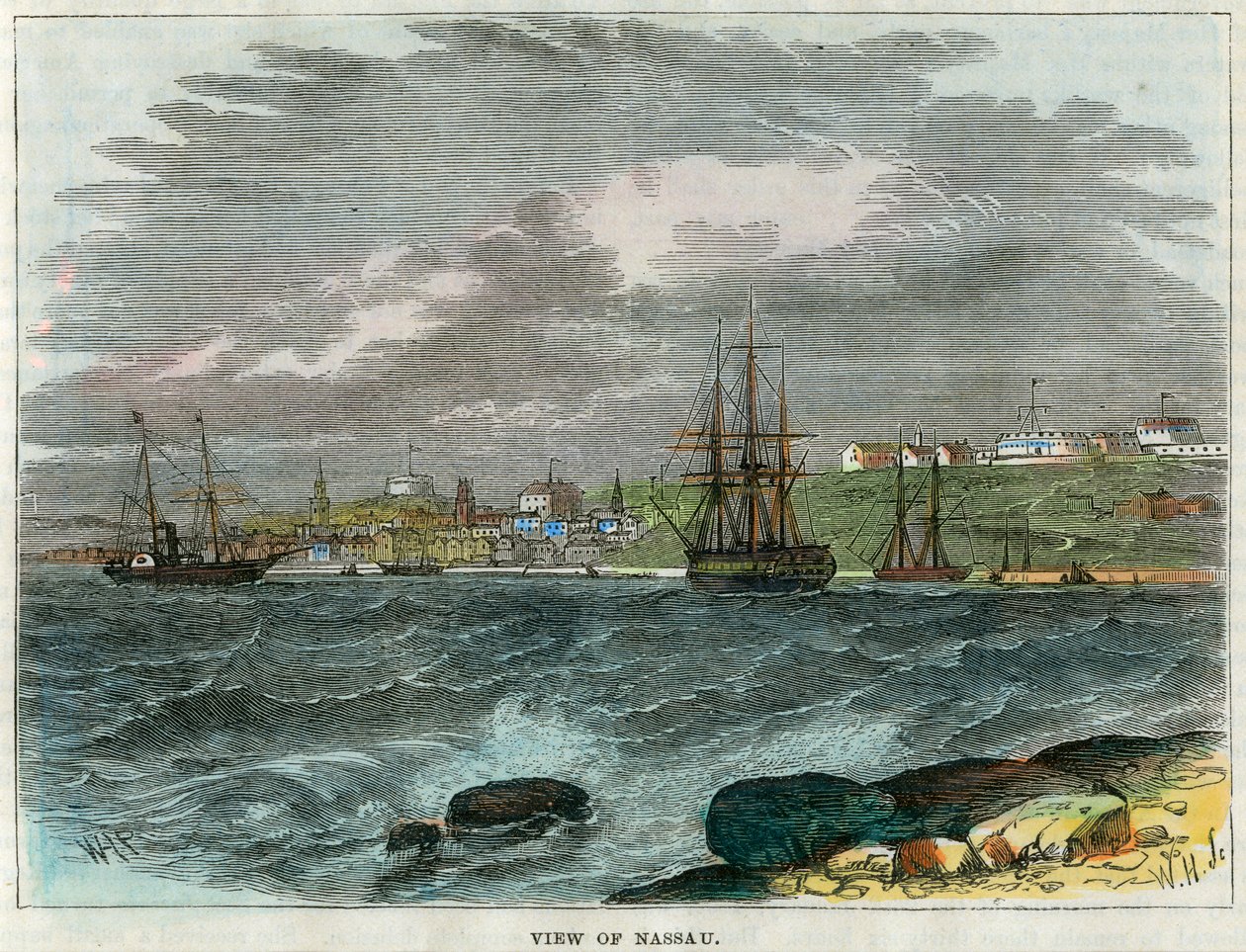 Udsigt over Nassau, Bahamas, c1880 af Unbekannt