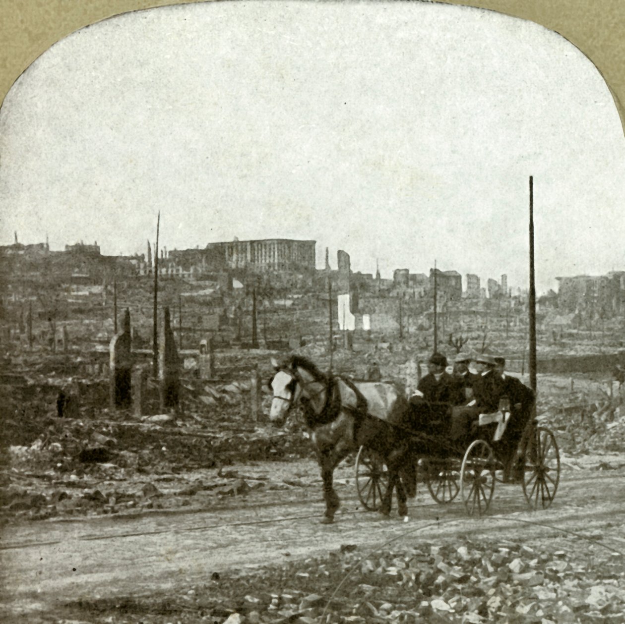 Udsigt over Nobb Hill. Millionærresidensdistriktet, 1906. af Unbekannt