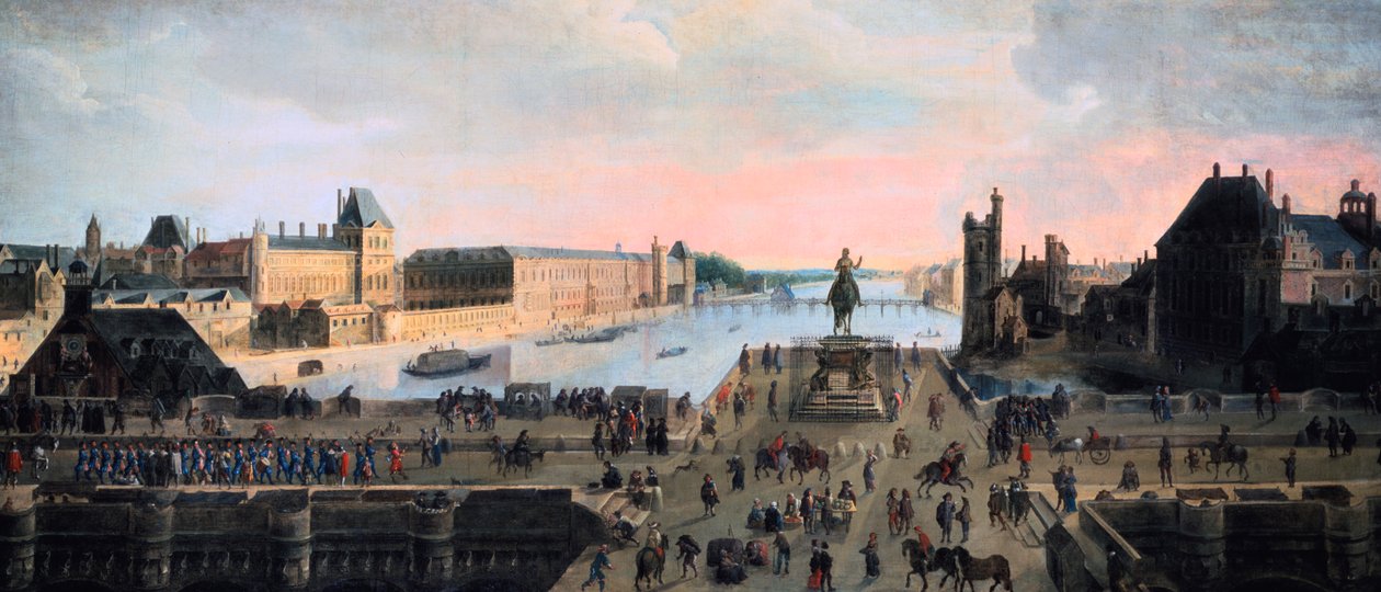 Udsigt over Pont Neuf, Paris, c1635 af Unbekannt