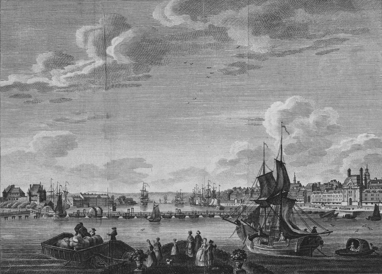 Udsigt over Rouen, 1782 af Unbekannt