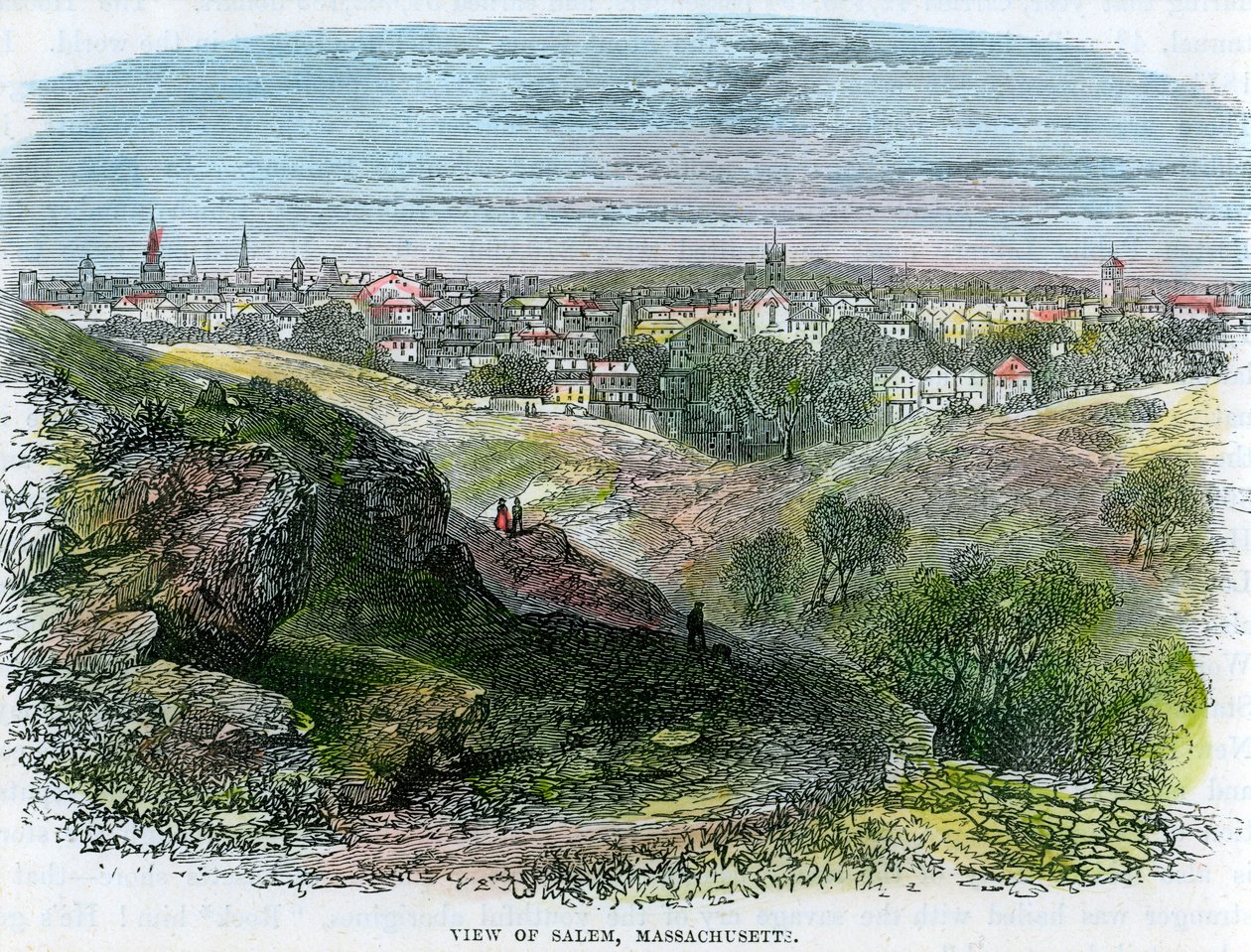 Udsigt over Salem, Massachusetts, USA, c1860 af Unbekannt