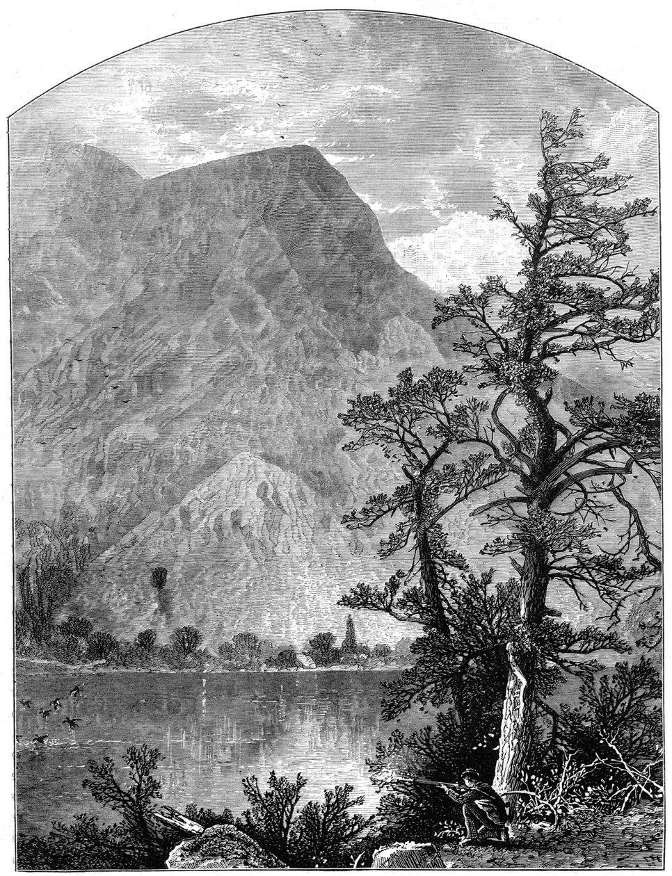 Udsigt over en udløber af Blue Mountains, Delaware Water Gap, New Jersey, USA, 1877 af Unbekannt
