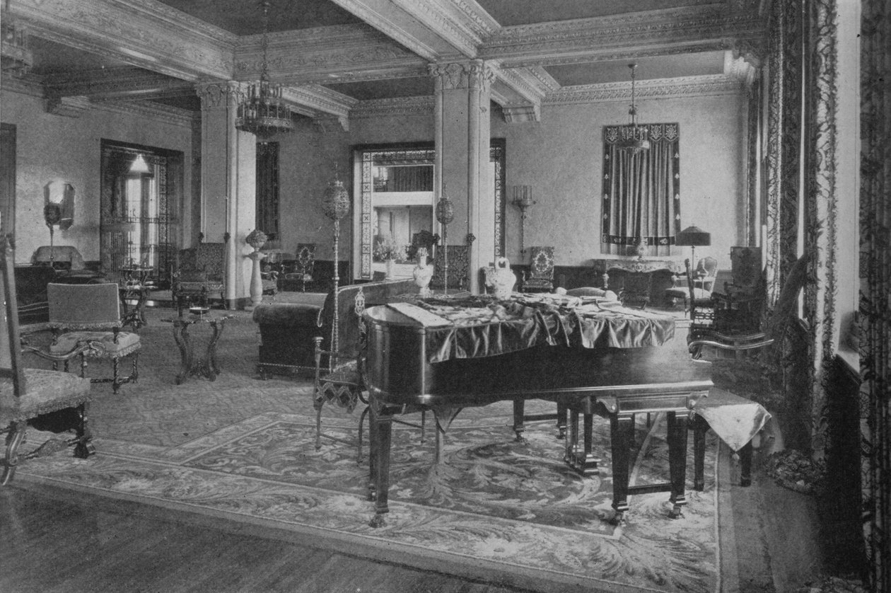 Udsigt over lounge, Gaylord Apartments, Los Angeles, Californien. 1924 af Unbekannt