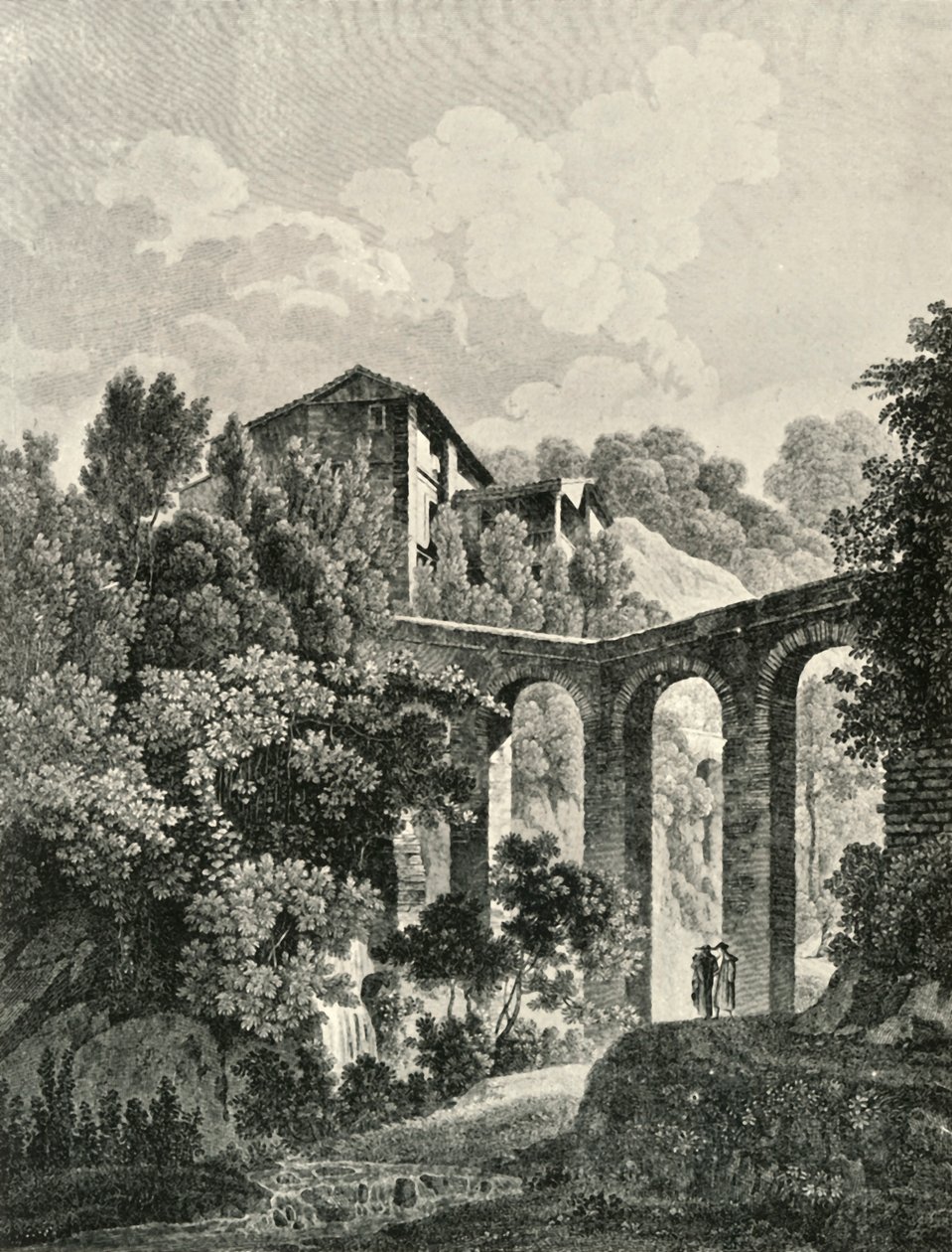 Udsigt over akvædukten, nær Alhambra, 1800-tallet, 1907. af Unbekannt
