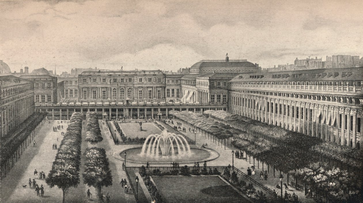 Udsigt over Palais-Royal i 1834, 1915 af Unbekannt