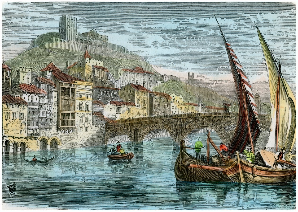 Udsigt over byen Verona, Italien, c1880 af Unbekannt