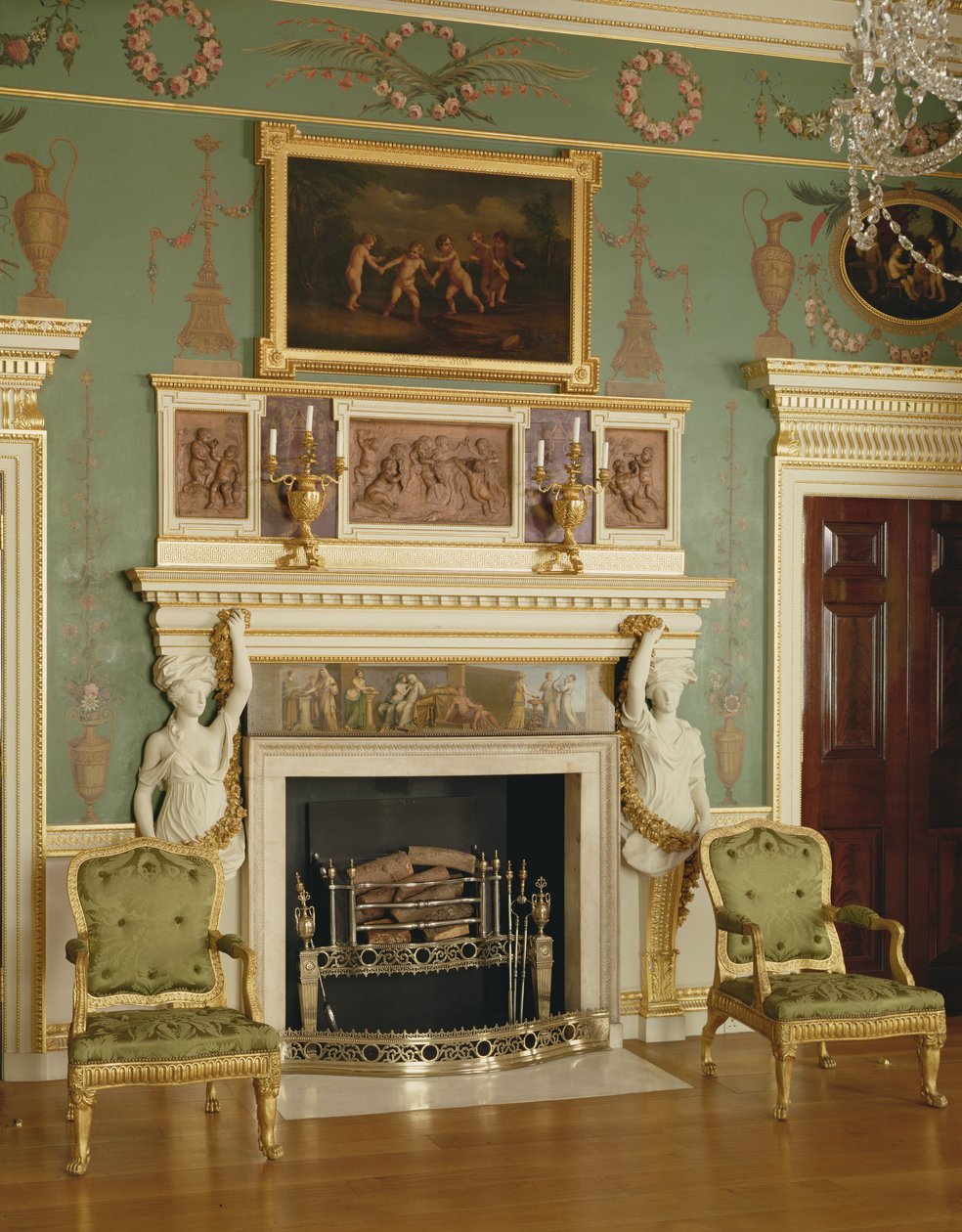 Udsigt over interiøret, Spencer House, London (foto) af Unbekannt