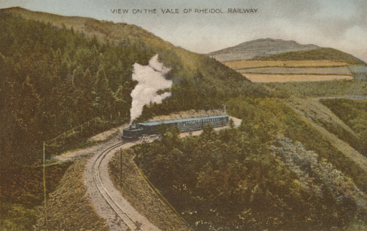 Udsigt over Vale of Rheidol Railway, begyndelsen af det 20. århundrede. af Unbekannt