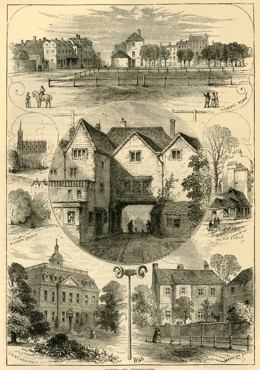 Udsigt i Highgate, c1876. af Unbekannt