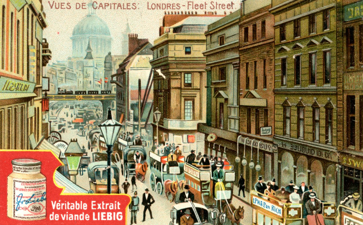Udsigt over hovedstæder: Fleet Street, London, c1900 af Unbekannt