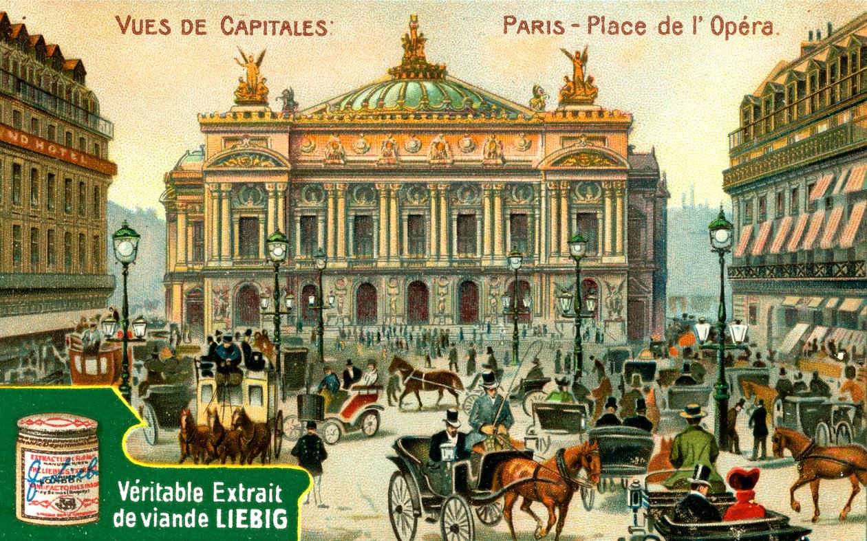 Udsigt over hovedstæder: Place de lOpera, Paris, ca. 1900 af Unbekannt